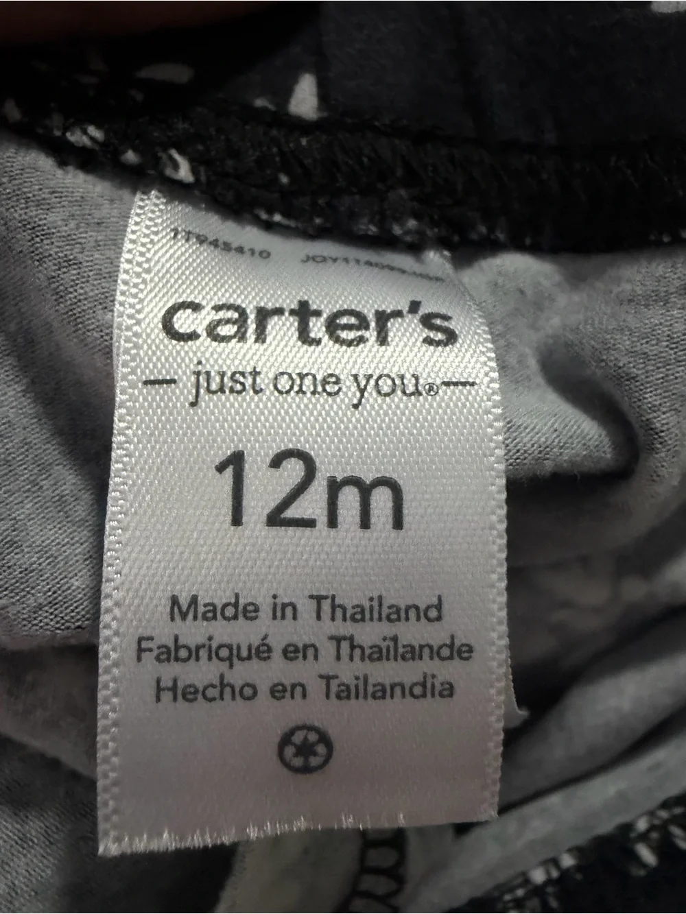 Carter's Cream Top with Navy Snowflake Leggings Set